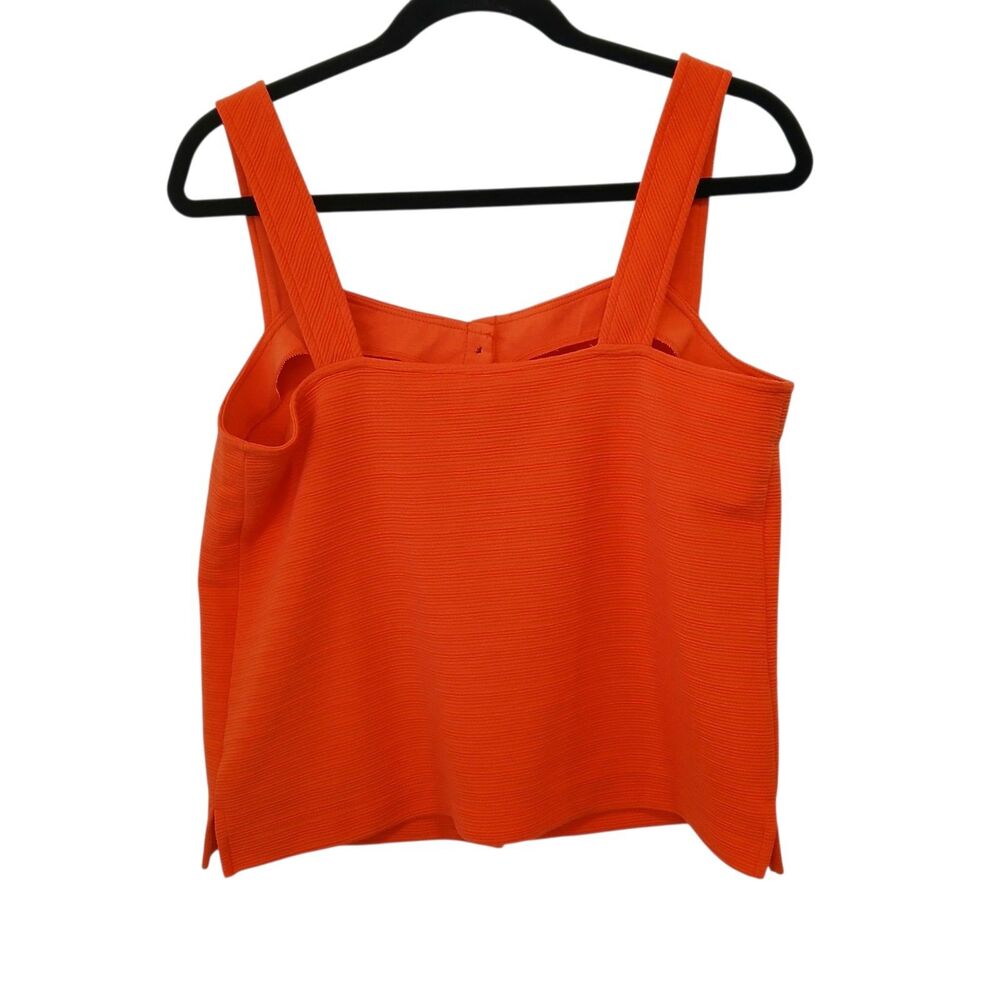 J. Crew Orange Button-Front Ribbed Tank - Picture 7 of 12